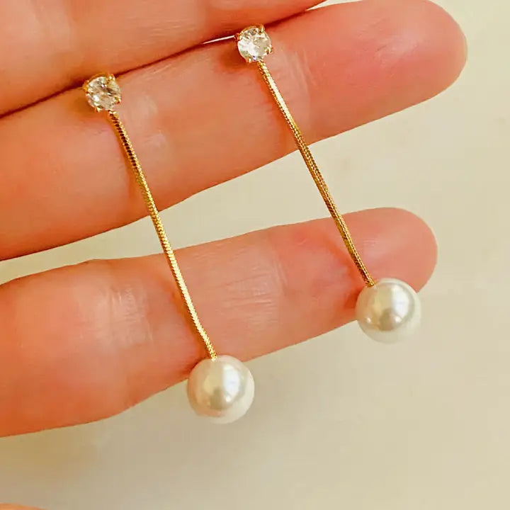Pearl Chain Earrings