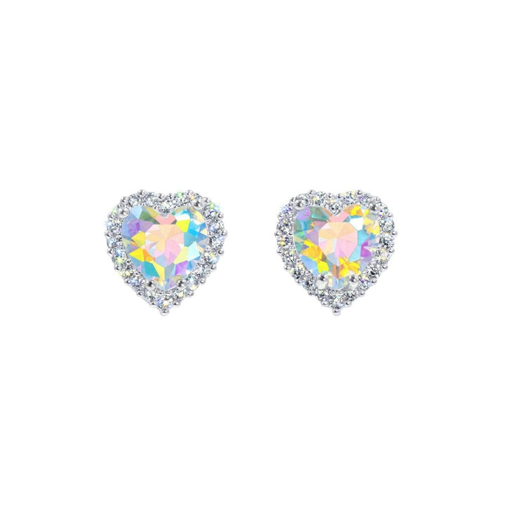 Crystal Heart Studs