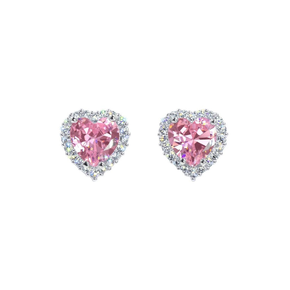 Crystal Heart Studs