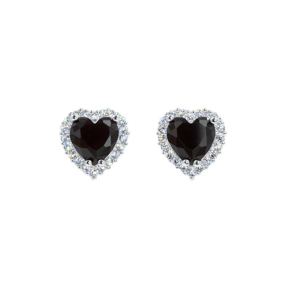 Crystal Heart Studs
