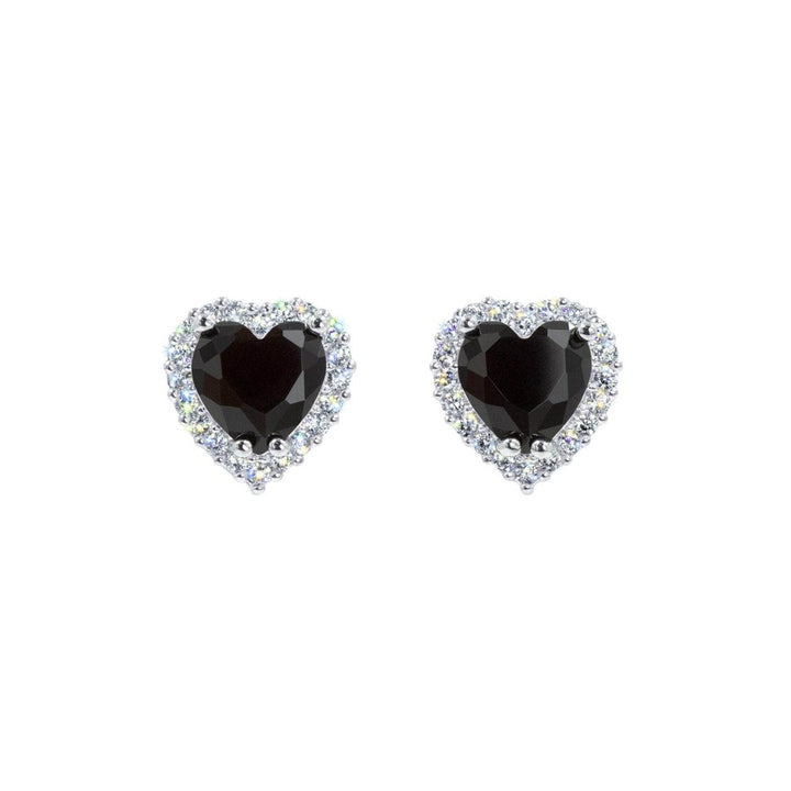 Crystal Heart Studs